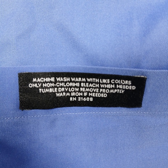 Jos‎ A Bank Traveler Dress Shirt Men's 18.5 35 Blue 100% Cotton Wrinkle Free - Picture 5 of 8